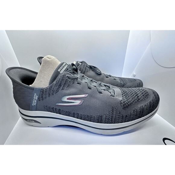 SKECHERS Go Walk Flex Hands Free Gray Slip-ins Sneaker Men's size 15 STORE WORN - Picture 1 of 9